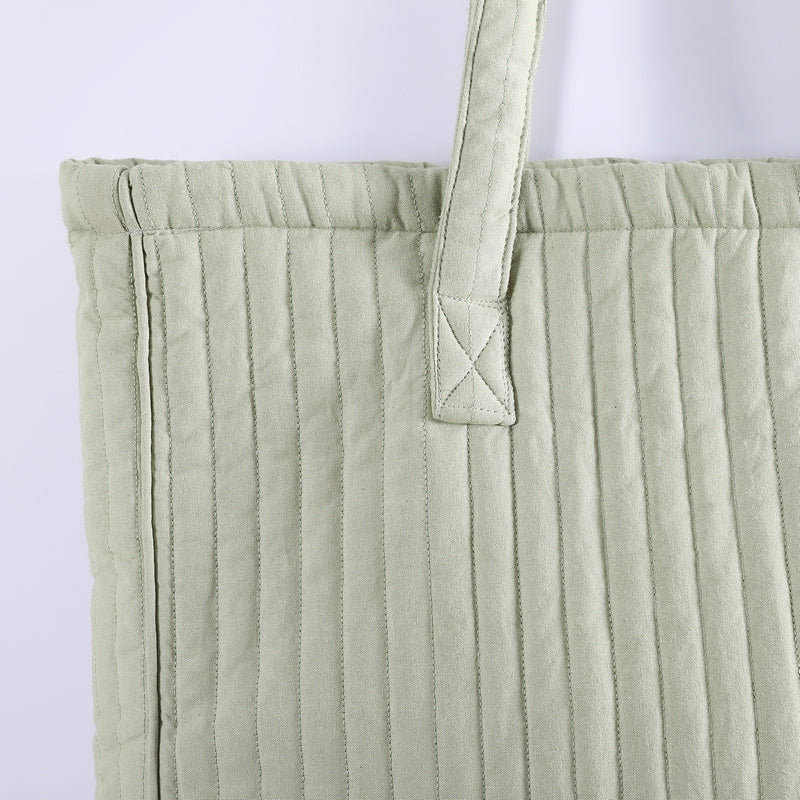 Mimi Quilted Shopper Green