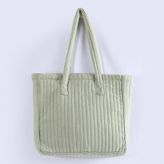 Mimi Quilted Shopper Green