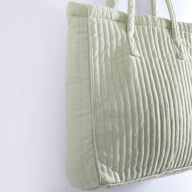 Mimi Quilted Shopper Green