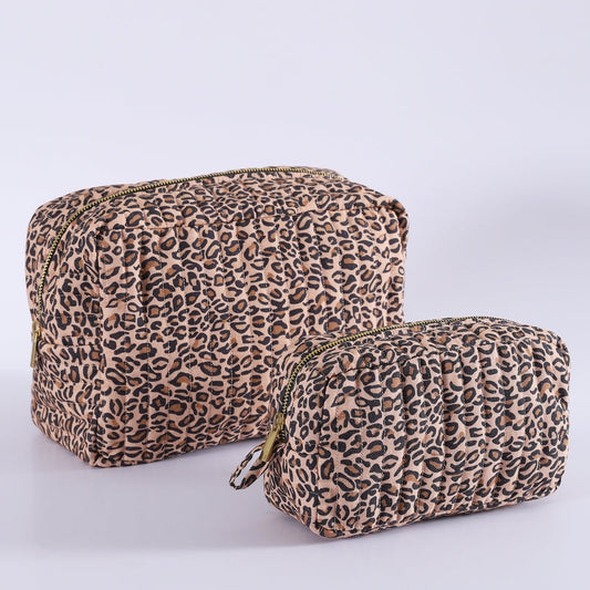 Mathilde Makeup Bag Medium Leopard
