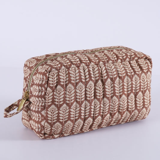 Mathilde Makeup Bag Medium - Brown