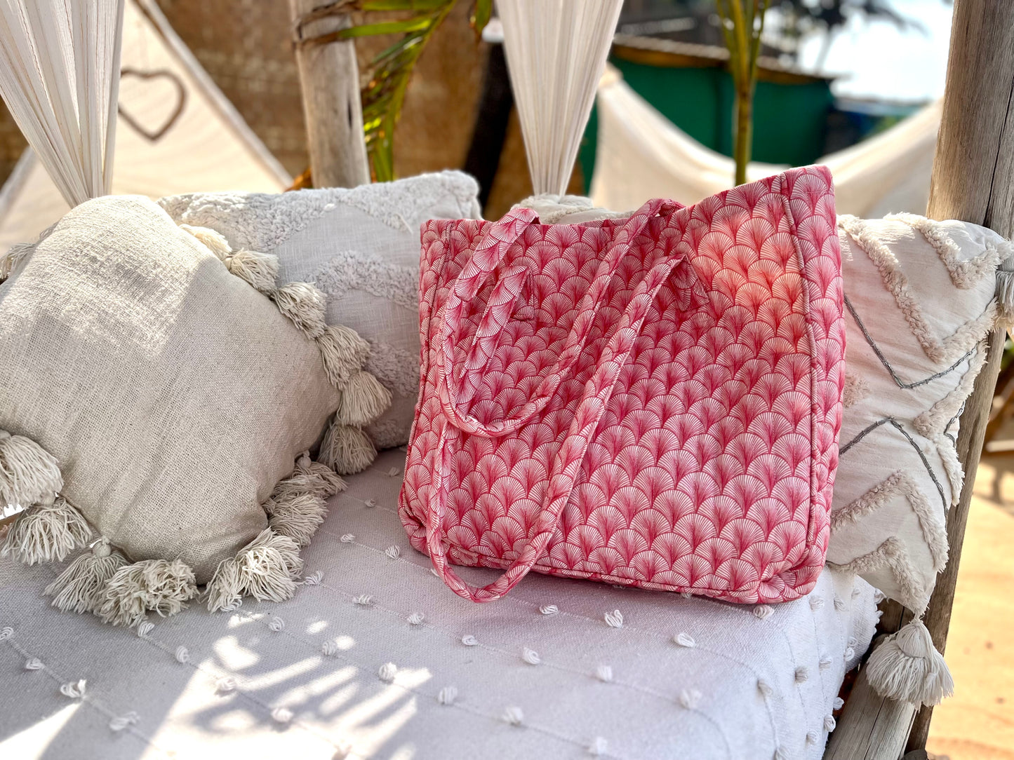 Mimi Quilted Shopper Pink