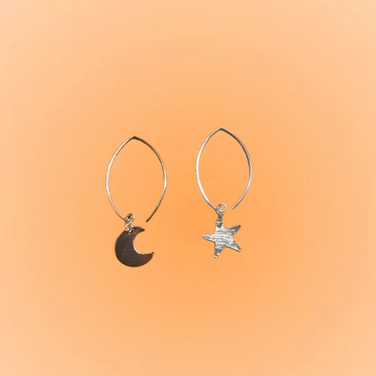 Silver MoonXStar Earring