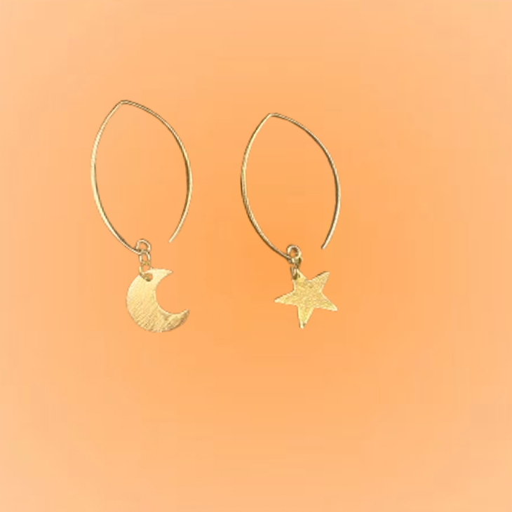 Gold MoonXStar Earring