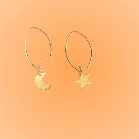 Gold MoonXStar Earring