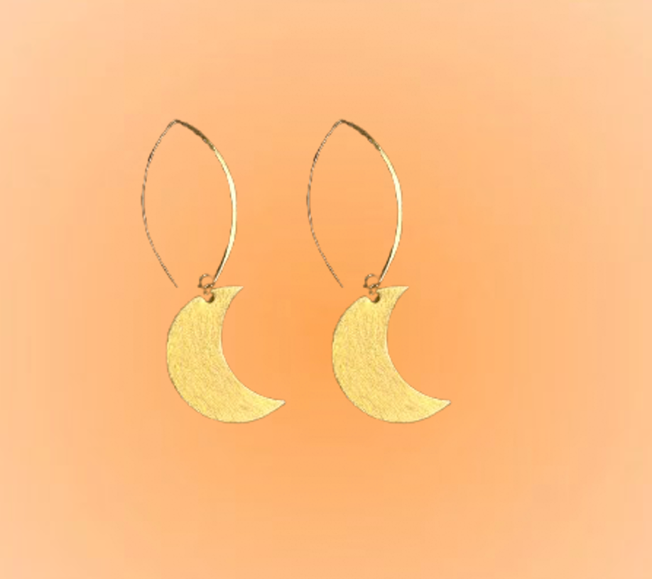 Silver Moon Earring